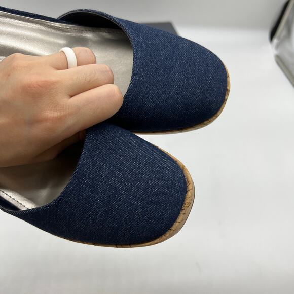 Worthington Womens Panama Block Heel Pumps Denim Size 8.5M - Picture 8 of 10